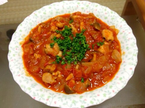 トマト缶で☆鳥肉のトマト煮込み